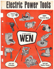 VTG 1970 WEN ELECTRIC POWER TOOLS DEALER CATALOG! INDUSTRIAL DRILLS/SAWS/SANDERS