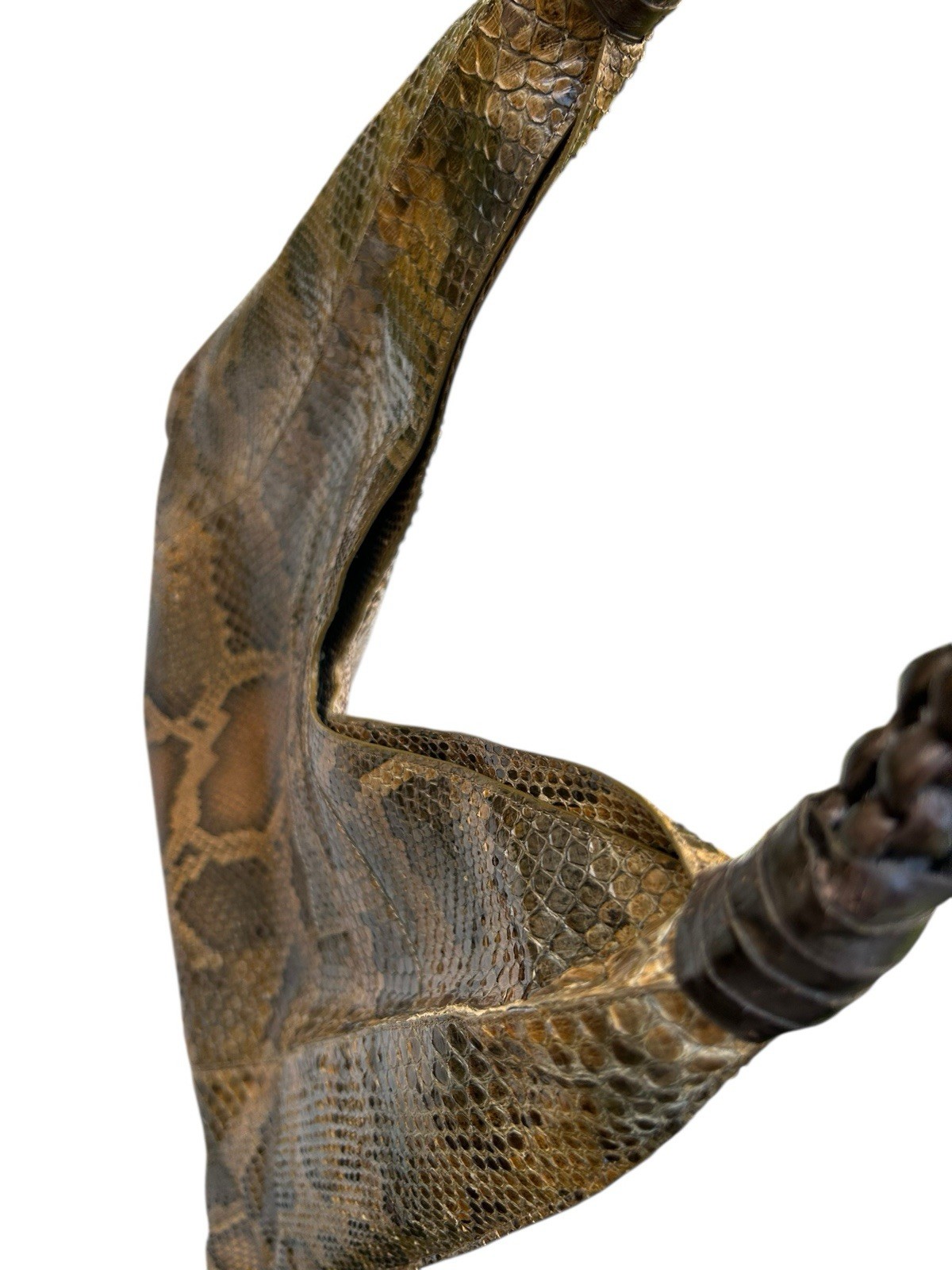 NANCY GONZALEZ  PYTHON SHOULDER STRAP HOBO HANDBAG - image 9