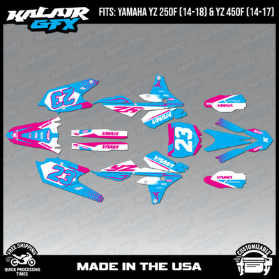 Graphics Kit for Yamaha YZ250F (2014-2018) & YZ450F (2014-2017) Evader - Magenta