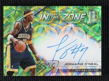 2017 Panini Spectra In the Zone Neon Green Prizm 23/35 Jermaine O'Neal Auto 5xx