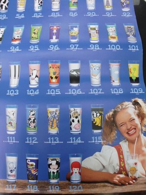 Ritzenhoff Designer Trinkgläser Milchglas + Poster  aus den 90ern 6 Stück
