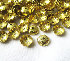 300pcs Brass Bead Caps 7mm Textured Hemisphere Bead Caps DIY Jewelry Findings