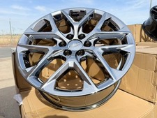 4 New 100 Genuine Gm Snowflake Wheels Tahoe Silverado 22 Chrome 22x9 5668 4 New 100 Genuine Gm Snowflake Wheels Tahoe Silverado 22 Chrome 22x9 5668