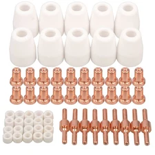60pcs PT-31 Extended Air Plasma Cutting Nozzle Electrode Consumables Fit CUT-...