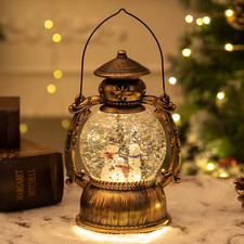 Christmas Snow Globe Lantern Music Box Collection with Light Decorative