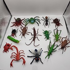 Insects Bugs 15 Piece Set Plastic Toy Lot Rea...