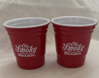 Ole Smoky Tennessee Moonshine Whiskey Shot Glass Red Solo Cup Set Of 2