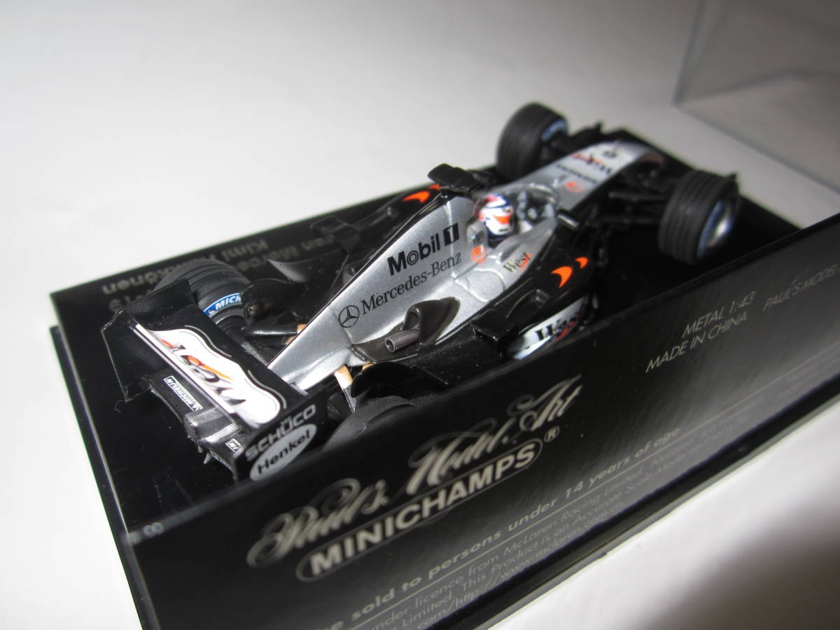 ミニチャンプス製 1/43　マクラーレン　MP4-18　2003　クルサード ミニチャンプス製 1/43 マクラーレン MP4-18 2003 クルサード
