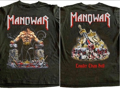 Manowar Louder Than Hell 2025 Classic Black 2 Side T-Shirt AN52743