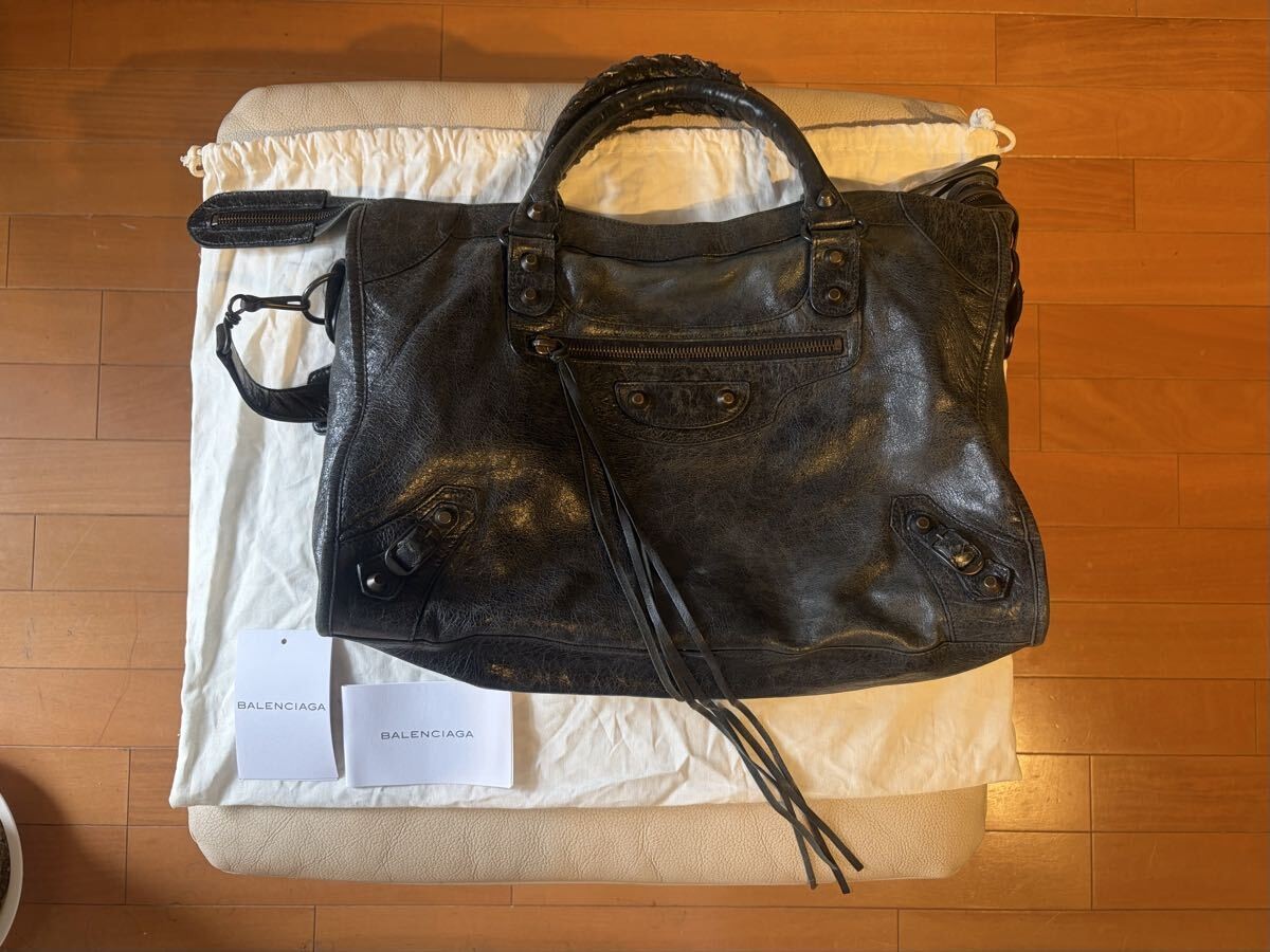 Balenciaga The City 115748 2Way Shoulder Handbag Blac… - Gem