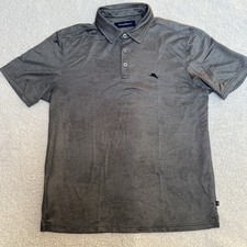 Tommy Bahama Short Sleeve Polo Gray Embroidered Sail Fish Mens Large