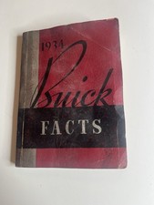 Rare Original 1934 Buick Facts Dealer Manual - Series 40 50 60 90 - 8-cylinder