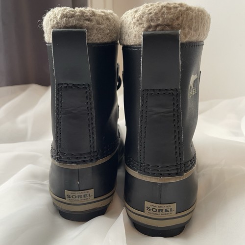 SOREL YOOT PAC Black Rubber Waterproof Winter Boots Youth Size 13 - Picture 3 of 11