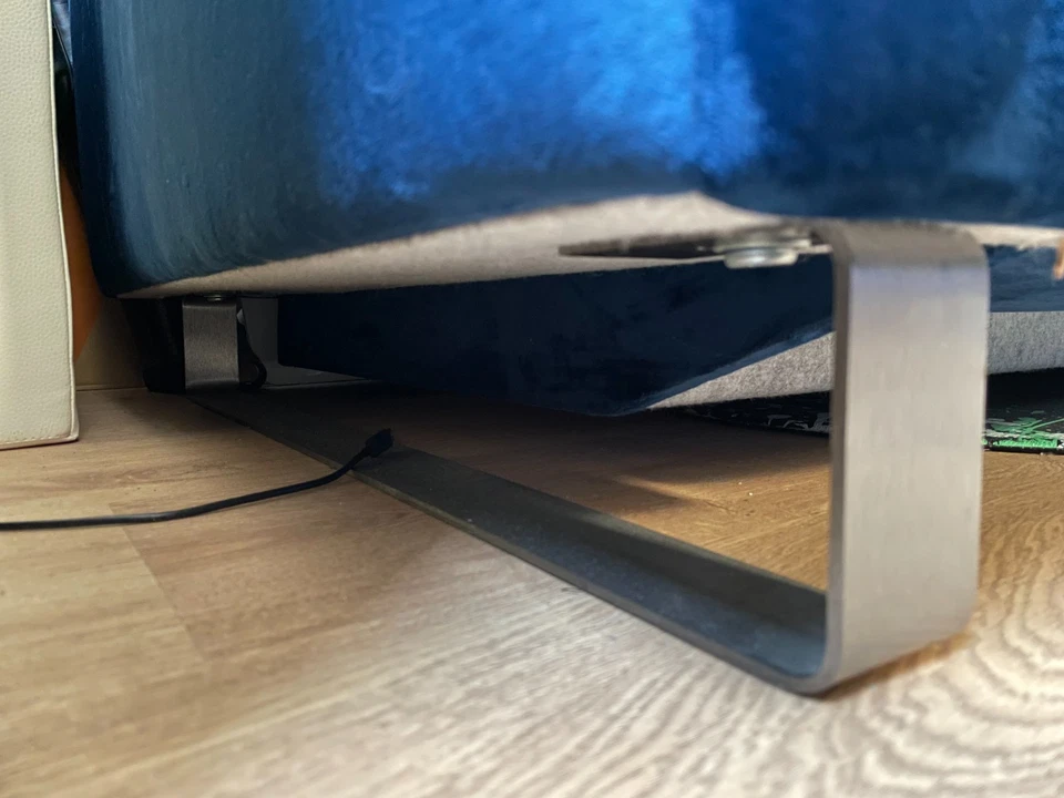 WIE NEU: BRUNO 2er-Boxspring-Schlafsofa 140x200 cm Liegefläche, Samtblau - Bild 4 von 4