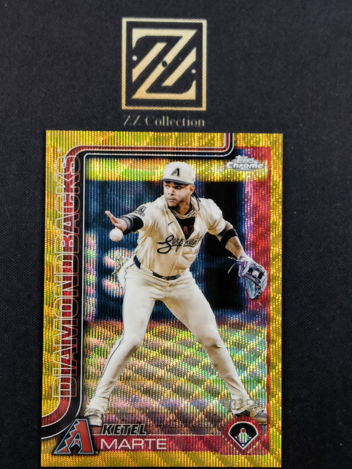 2025 Topps Chrome Baseball Ketel Marte 13/50 Gold Wave Refractor -LYQ