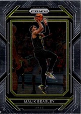 2022 Panini Prizm Blue Malik Beasley #60 Utah Jazz Basketball Card