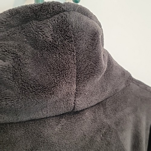 Polo Ralph Lauren Bath Robe Black Plush Mens One Sz Shawl Collar Red Pony Lounge - Picture 12 of 12