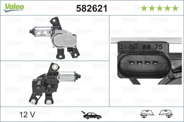 Valeo Wischermotor Original Teil 582621 FüR Seat VW Alhambra Sharan Touran Plus-image