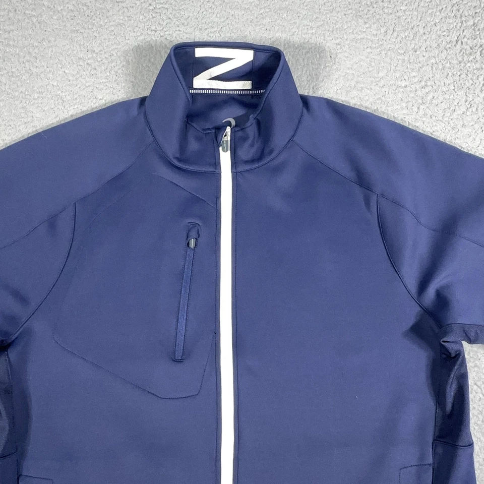 Zero Restriction Jacket Mens Large Blue Tour Series Full Zip Golf Windbreaker - Image 2 of 4