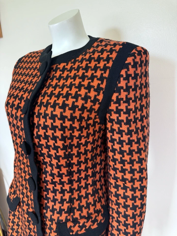 Blazer de lana vintage años 80 Lillie Rubin exclusivo pata de gallo Foto 4 de 4