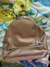 NEW with tags Michael Kors Rose Gold Pink Metallic Backpack