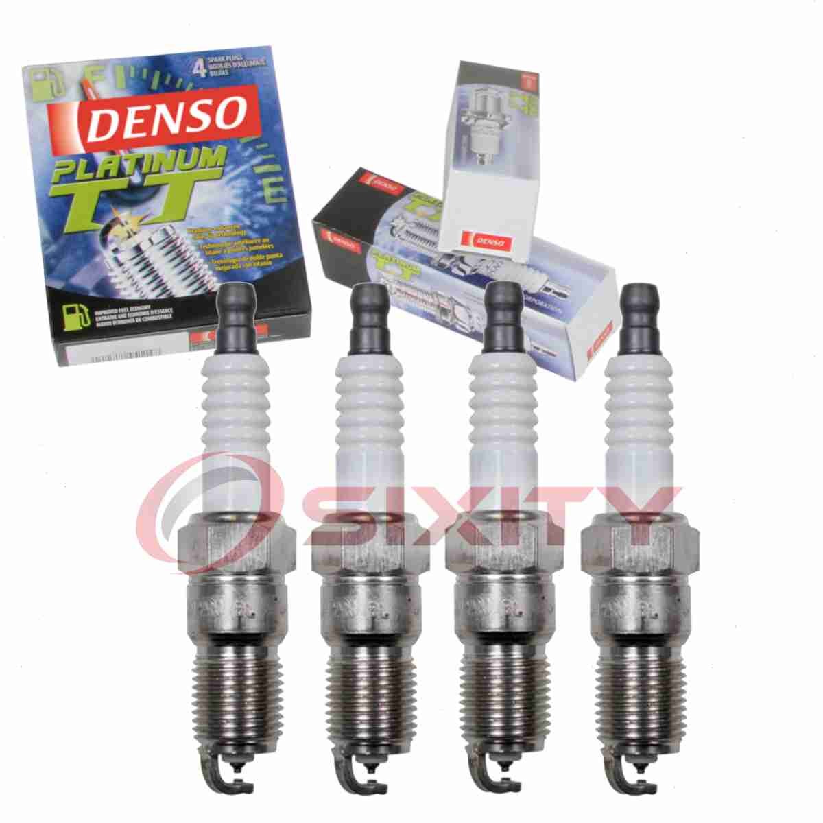 4 pc Denso Platinum TT Spark Plugs for 1994-1995 Chevrolet LLV 2.2L L4 yh
