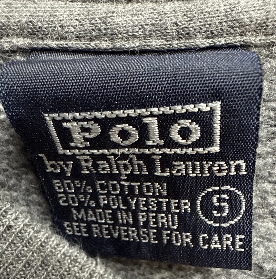 Polo por Ralph Lauren Niño Pequeño Informal Gráfico Sólido Gris Pullover Sudadera Foto 3 de 4