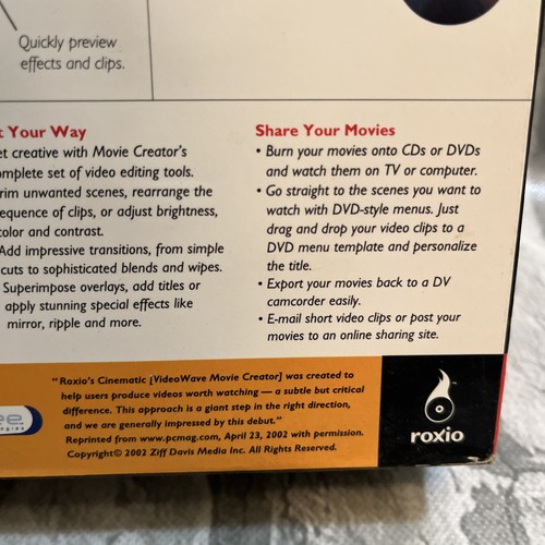 Roxio Videowave Movie Creator SE (New & Sealed) - Picture 4 of 8