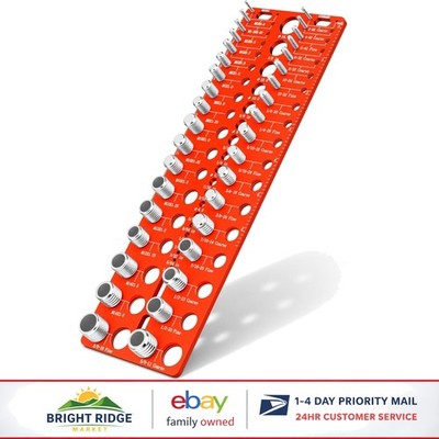 Nut and Bolt Thread Identifier with 30 Sizes for Automotive and Machinery Use