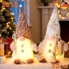 32 cm Wichtel Weihnachtswichtel Figur Deko Weihnachten Zwerg Kobold Gnom 2 Stück