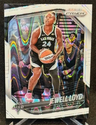 2025 Panini Prizm WNBA Jewell Loyd #57 Las Vegas Aces White Seismic Prizm