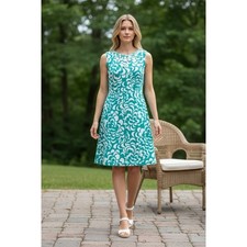 Eliza J Beaded Floral Print Sheath Dress Summer Graduation Beaded Sz M