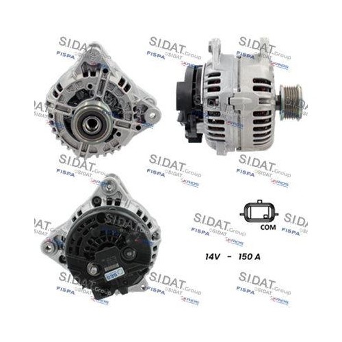 Alternateur Sidat A12BH0291 pour Renault - Pièce 12V 120A