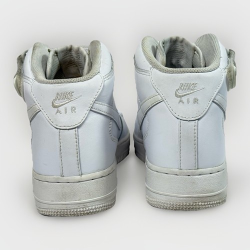 Nike Air Force 1 Mid '07 Men’s Shoes Leather Triple White CW2289-111 Size 8.5 - Picture 6 of 18