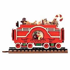 Old World Christmas Ginger Cottages Wooden Ornament, Santa's North Pole Express