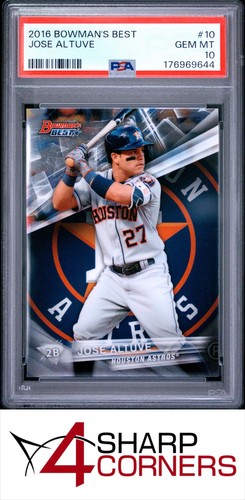2016 BOWMAN'S BEST #10 JOSE ALTUVE ASTROS POP 3 PSA 10