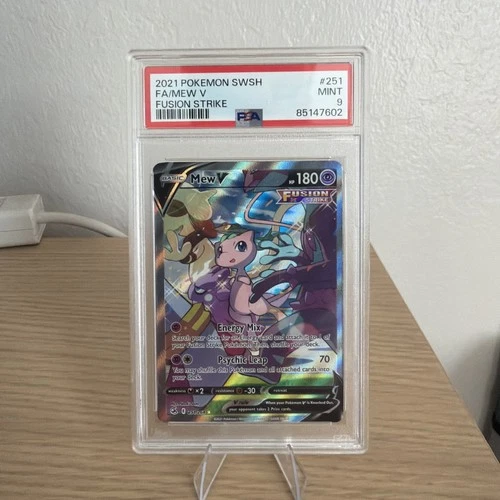 Pokemon 2021 Fusion Strike Mew v Full Alternate Art #251/264 PSA 9