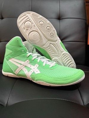 Asics Matflex Mint Green White New With Tags And Box Size 10 Wrestling Shoes