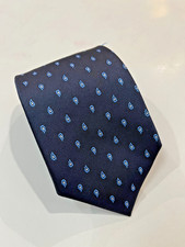 Brooks Brothers Men's Stain Resistant Silk Neck Tie Blue 60L 3.5W Made in USA
