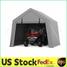 Storage Tent Portable Sheds 6x6/6x8/7x10/7x12/10x10 FT W/Rolled up Zipper Door