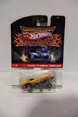 Hot Wheels Drag Strip Demons # 7 '77 Corvette Funny Car Mongoose English Leather