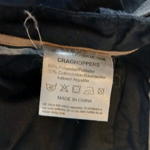 Craghoppers Mens Trousers Solar Shield Walking Hiking Trousers Black 36R W36 L32 - Picture 9 of 15