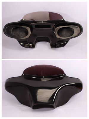 BATWING FAIRING WINDSHIELD 4 YAMAHA VSTAR V STAR 1300 GUARD 6x9'' HOLES FIBER