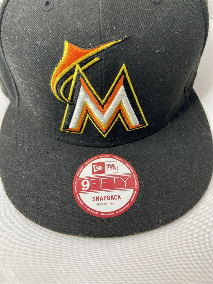 Miami Marlins Hat OG Logo Strap Snap 9Fifty NWT New Era - Imagem 2 de 4