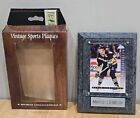 Vintage Sports Plaques Mario Lemieux 4" X 6: Marble Look Wood Plaque Nib