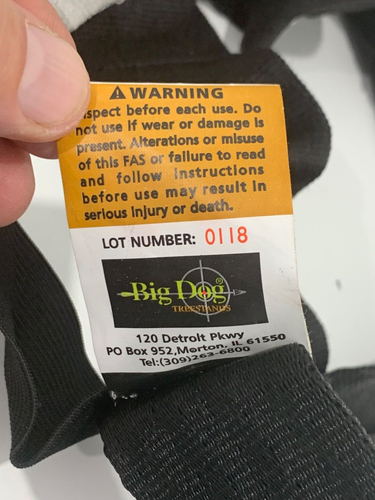 Big Dog Tree Stand Full-Body Safety Harness BDH-200 & BDH-250 - Picture 8 of 8