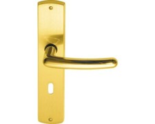 Langschildgarnitur BB Isabella messing satiniert