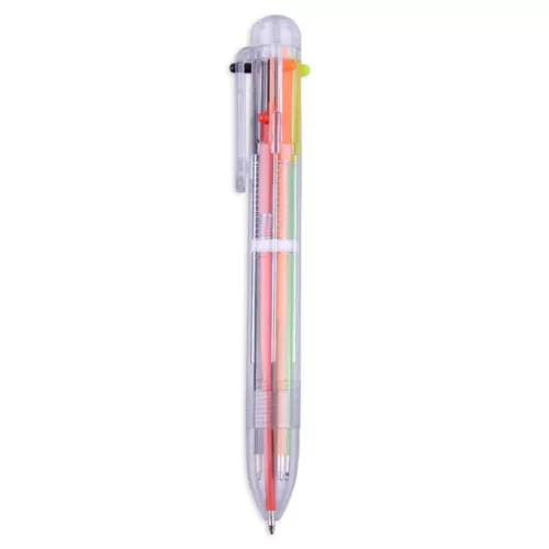 6 In 1 Multi Color Ballpoint Pen Retractable Click Office Student Stationery>