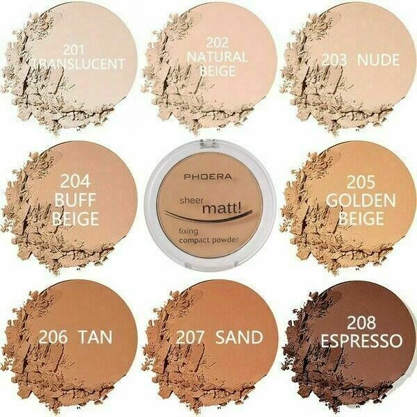 PHOERA MATTE SETTING COMPACT PRESSED POWDER FACE FOUNDATION MAKE UP BASE FIXER - Image 4 of 4