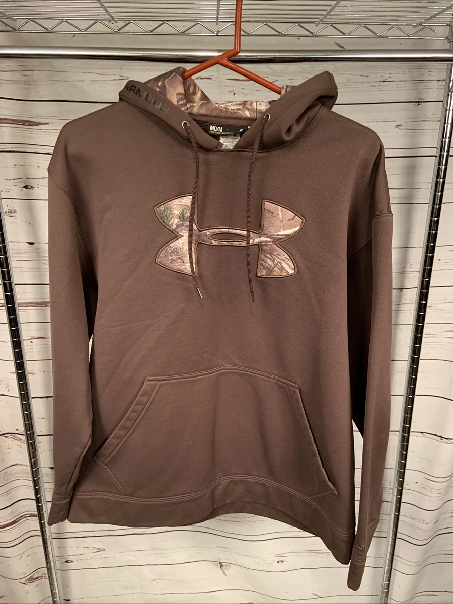 under armour hoodie loose coupe Men Sz M Brown